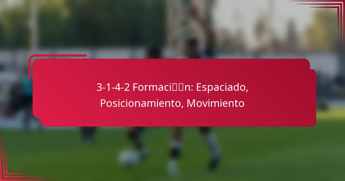 You are currently viewing 3-1-4-2 Formación: Espaciado, Posicionamiento, Movimiento