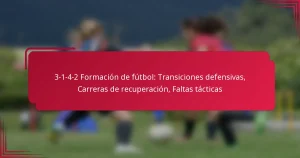 Read more about the article 3-1-4-2 Formación de fútbol: Transiciones defensivas, Carreras de recuperación, Faltas tácticas