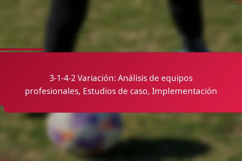 3-1-4-2 Variación: Análisis de equipos profesionales, Estudios de caso, Implementación