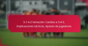 Read more about the article 3-1-4-2 Variación: Cambio a 3-4-3, Implicaciones tácticas, Ajustes de jugadores