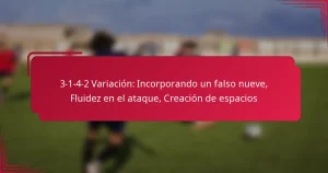 Read more about the article 3-1-4-2 Variación: Incorporando un falso nueve, Fluidez en el ataque, Creación de espacios