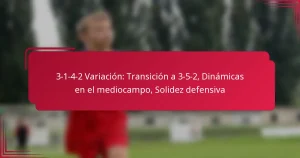 Read more about the article 3-1-4-2 Variación: Transición a 3-5-2, Dinámicas en el mediocampo, Solidez defensiva