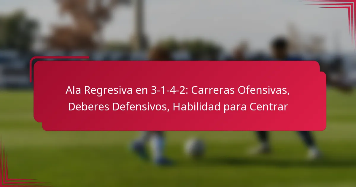 Read more about the article Ala Regresiva en 3-1-4-2: Carreras Ofensivas, Deberes Defensivos, Habilidad para Centrar