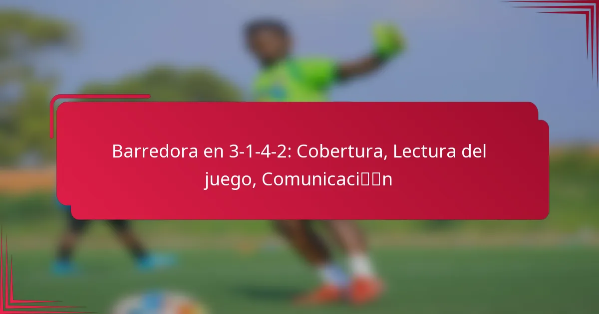 Read more about the article Barredora en 3-1-4-2: Cobertura, Lectura del juego, Comunicación