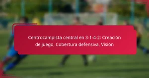 Read more about the article Centrocampista central en 3-1-4-2: Creación de juego, Cobertura defensiva, Visión