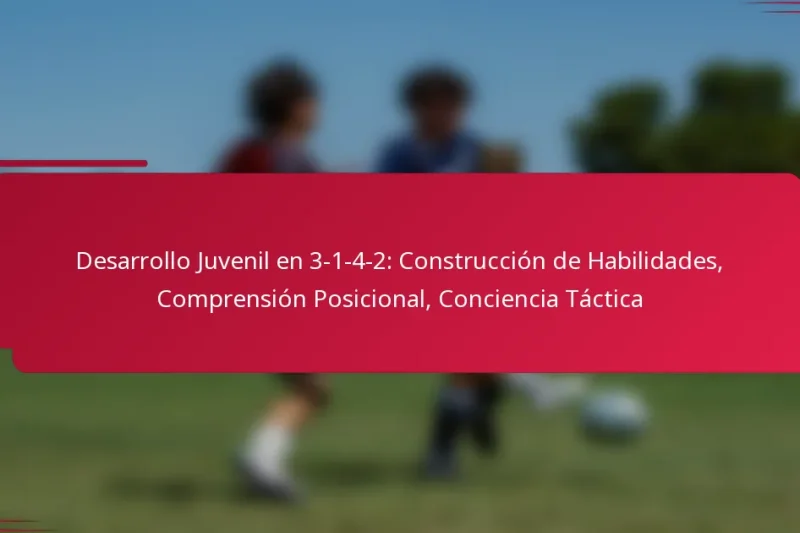 Desarrollo Juvenil en 3-1-4-2: Construcción de Habilidades, Comprensión Posicional, Conciencia Táctica