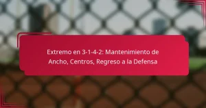 Read more about the article Extremo en 3-1-4-2: Mantenimiento de Ancho, Centros, Regreso a la Defensa