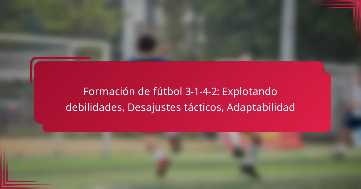You are currently viewing Formación de fútbol 3-1-4-2: Explotando debilidades, Desajustes tácticos, Adaptabilidad