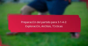 Read more about the article Preparación del partido para 3-1-4-2: Exploración, Análisis, Tácticas